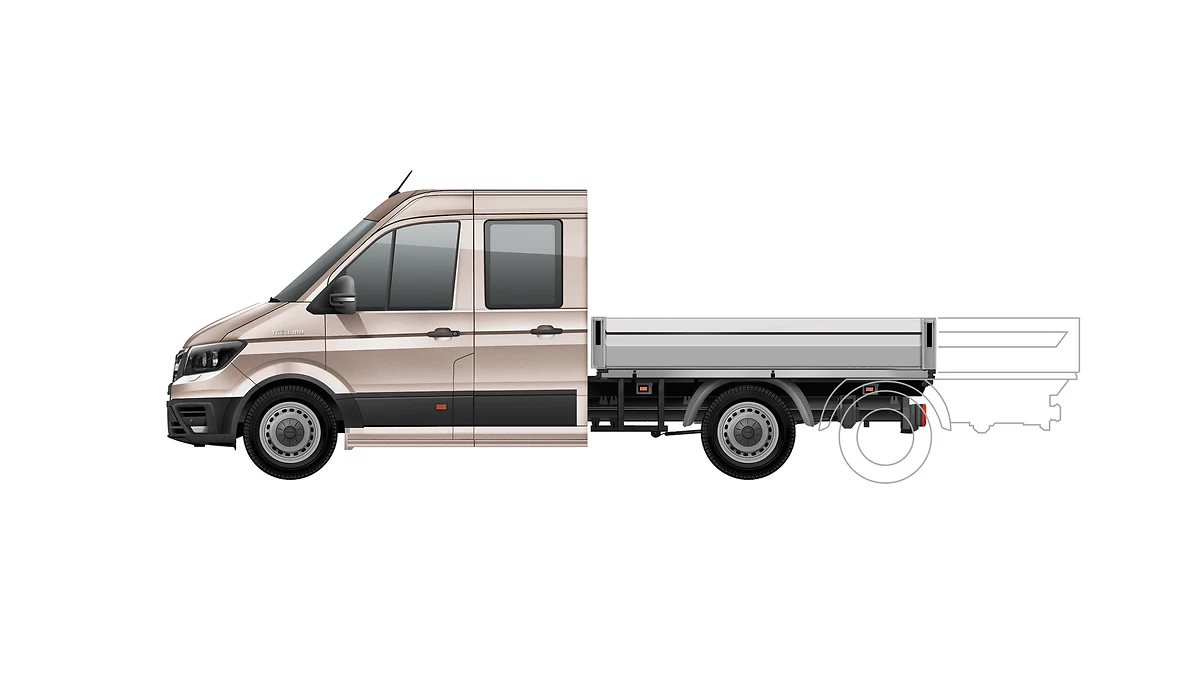 КАБІНА MAN TGE 3 ДВОМА  РЯДАМИ СИДІНЬ