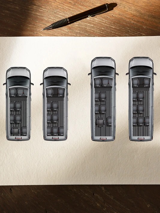 Різні конфігурації сидінь