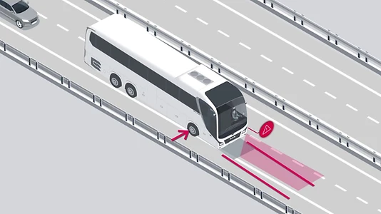 Система повернення на смугу руху MAN