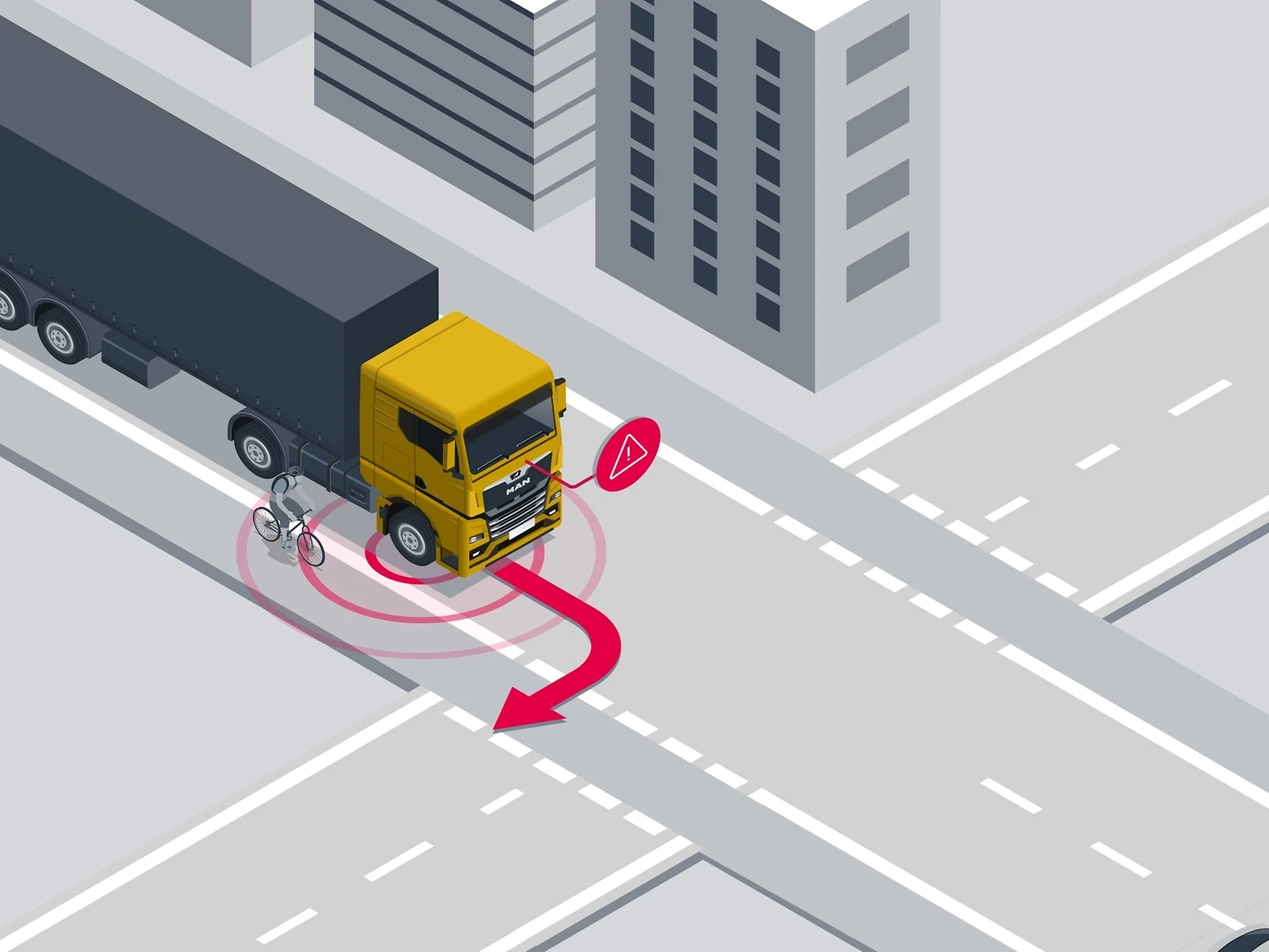 Система допомоги під час повороту 1 з радарними датчиками