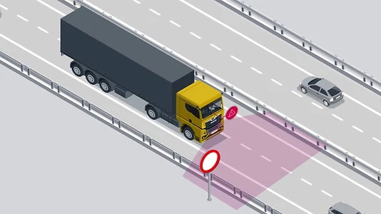 Круїз-контроль на основі камер: Розпізнавання дорожніх знаків MAN